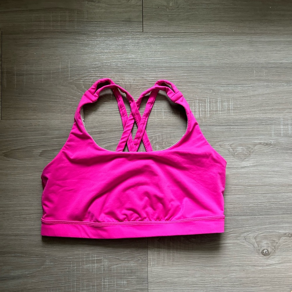 Pink lululemon sports bra
